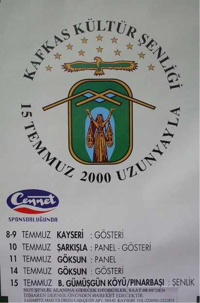 2. Uzunyayla Çerkes Kültür Festivali Afişi